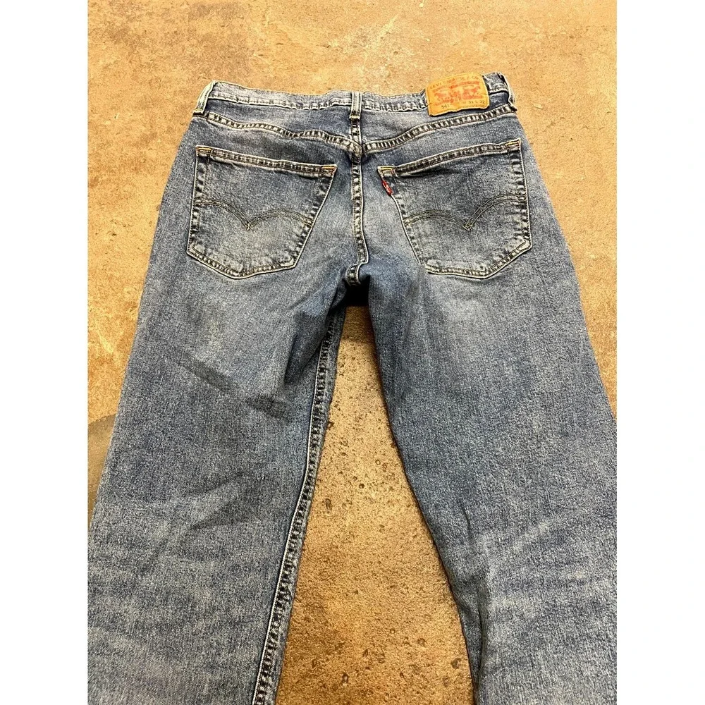 Levi's 541 Athletic Straight Jeans Mens 31x32 Blue Whiskering Denim Medium Wash‎